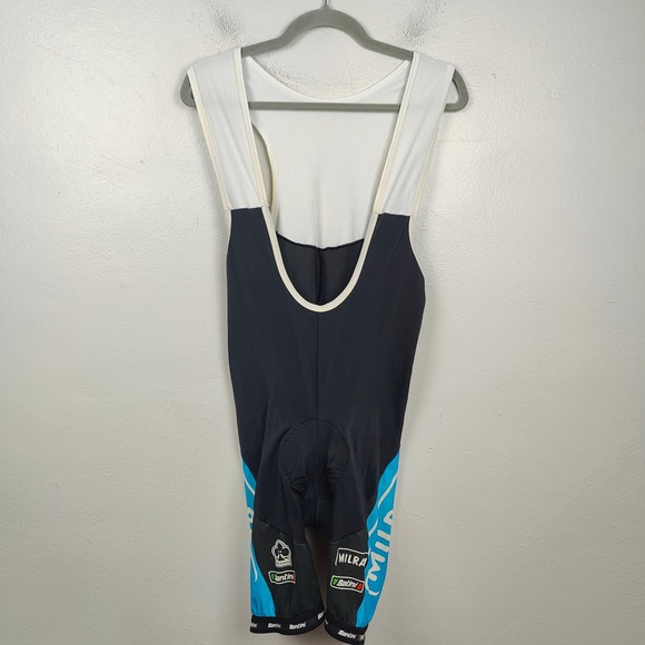 Santini Milram Colnago Cycling Bib Shorts 3XL Padded Made in Italy‎